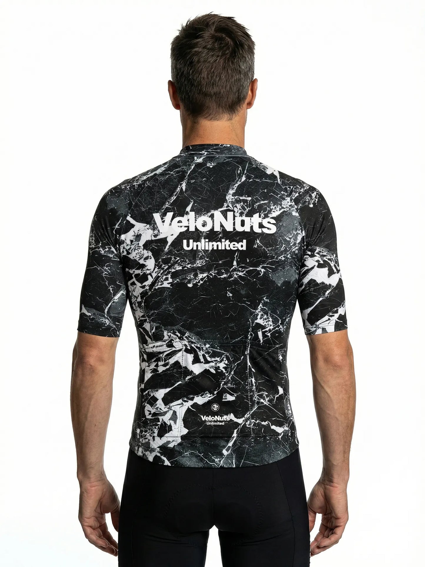 Men's Cycling Jersey-Noir Marble
