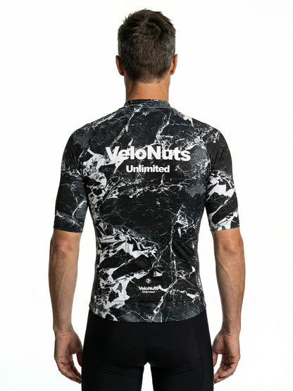 Men's Cycling Jersey-Noir Marble