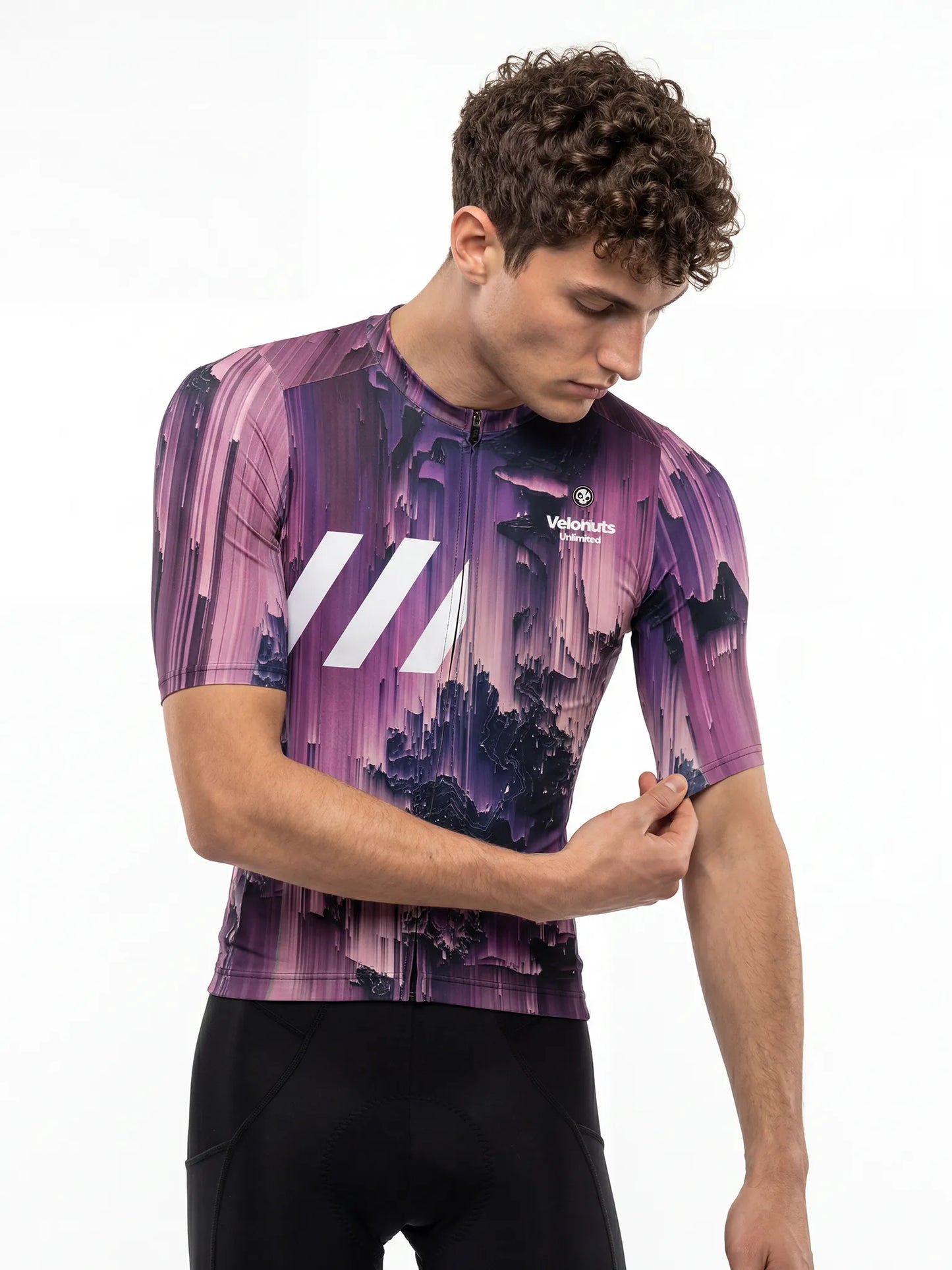 Men's Cycling Jersey-Neon Grid
