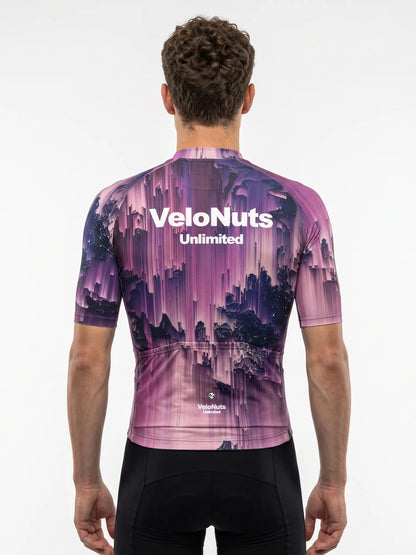 Men's Cycling Jersey-Neon Grid