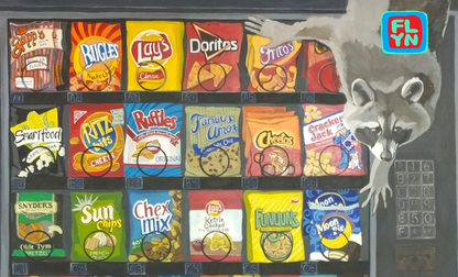 Vending Machine Raccoon Sticker