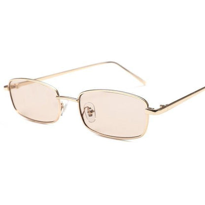 Vintage Slender Square Sunglasses Classic Small Frame New Square Shape  Sunglasses For Men In High-quality Metal Frame Sunglasses For Men New Vintage Sunglasses