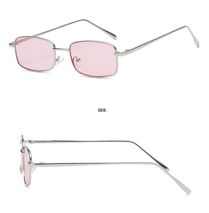 Vintage Slender Square Sunglasses Classic Small Frame New Square Shape  Sunglasses For Men In High-quality Metal Frame Sunglasses For Men New Vintage Sunglasses