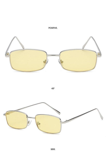 Vintage Slender Square Sunglasses Classic Small Frame New Square Shape  Sunglasses For Men In High-quality Metal Frame Sunglasses For Men New Vintage Sunglasses