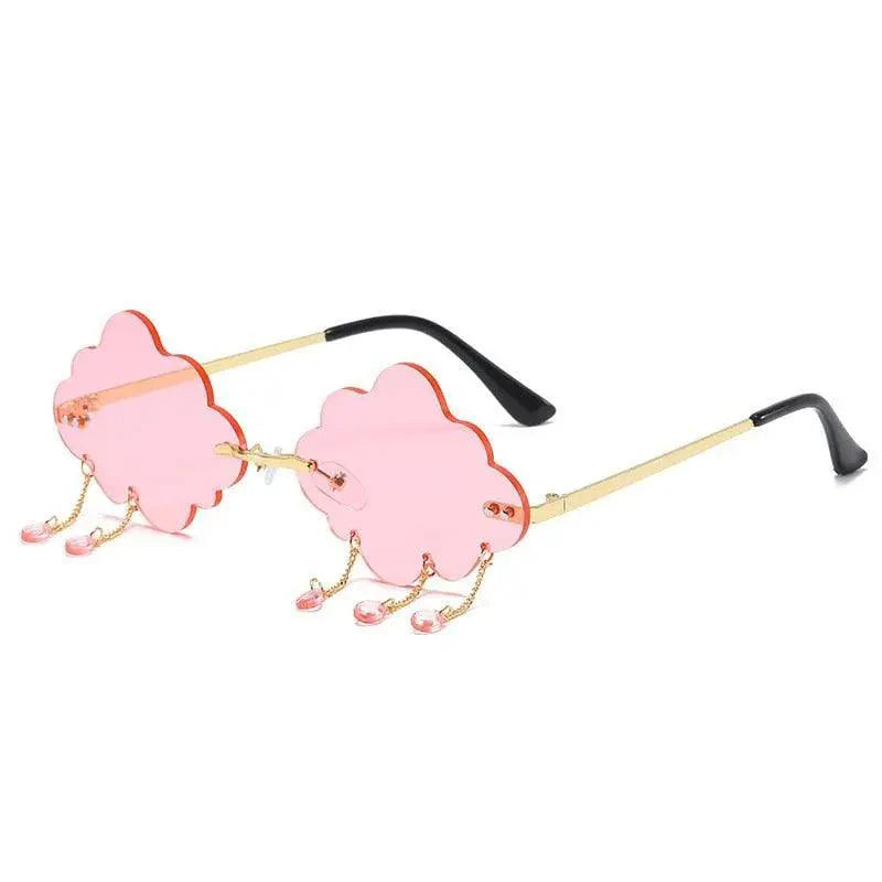 Vintage Women Rimless Sunglasses Retro Style Glasses For Summer Cloud Shaped Style Excellent Gift For Girls