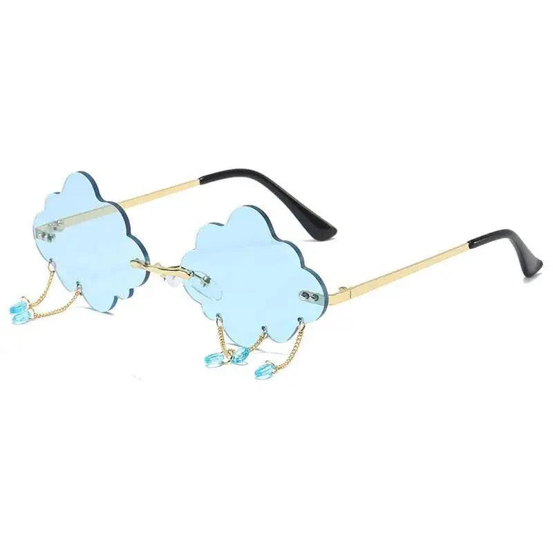 Vintage Women Rimless Sunglasses Retro Style Glasses For Summer Cloud Shaped Style Excellent Gift For Girls