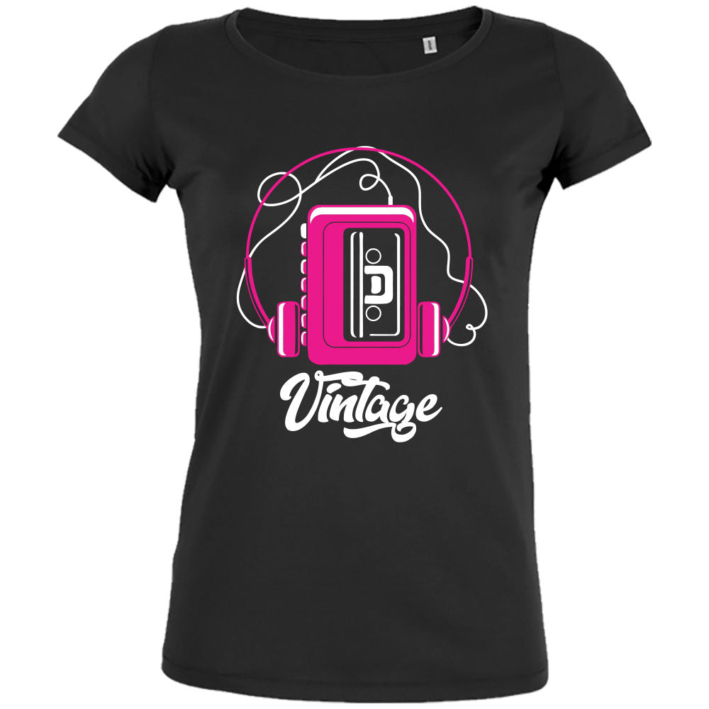 Vintage Cassette Player Women's Organic Tee