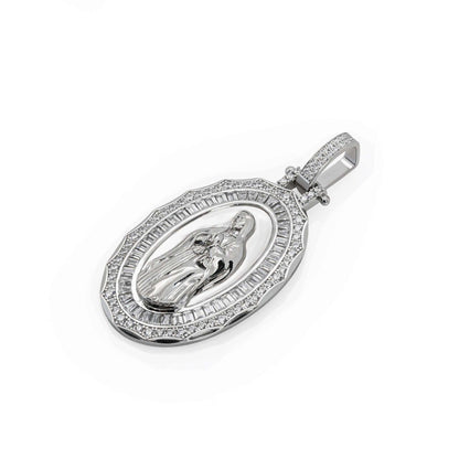 Virgin Mary Pendant 925 Sterling Silver
