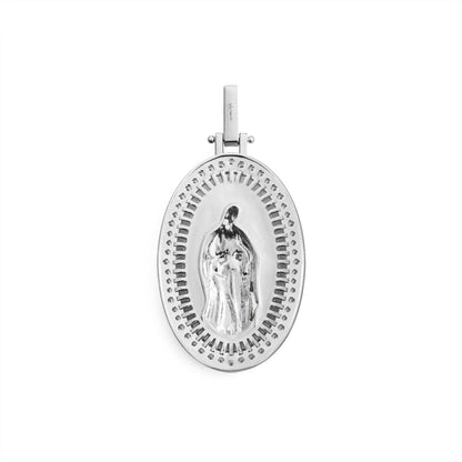 Virgin Mary Amulet Pendant 925 Sterling Silver