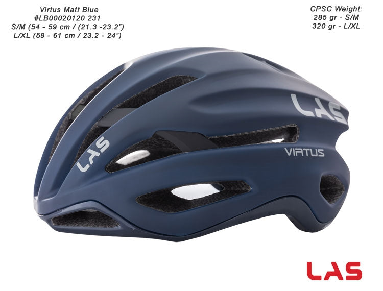 LAS Virtus Cycling Helmet - Matte Blue/Black