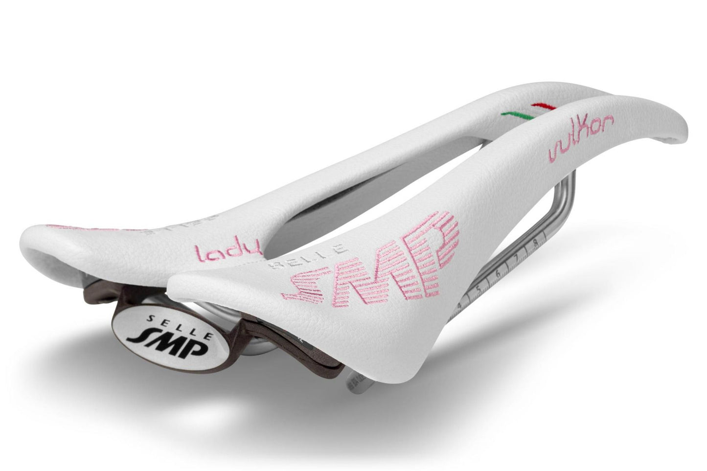 Selle SMP Vulkor Saddle with Steel Rails (Lady White)