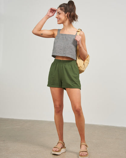 Linen Pull-On Short