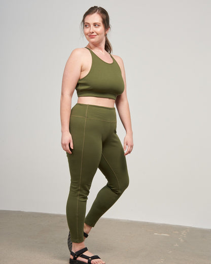 EcoKnit™ Ribbed High-Neck Sports Bra