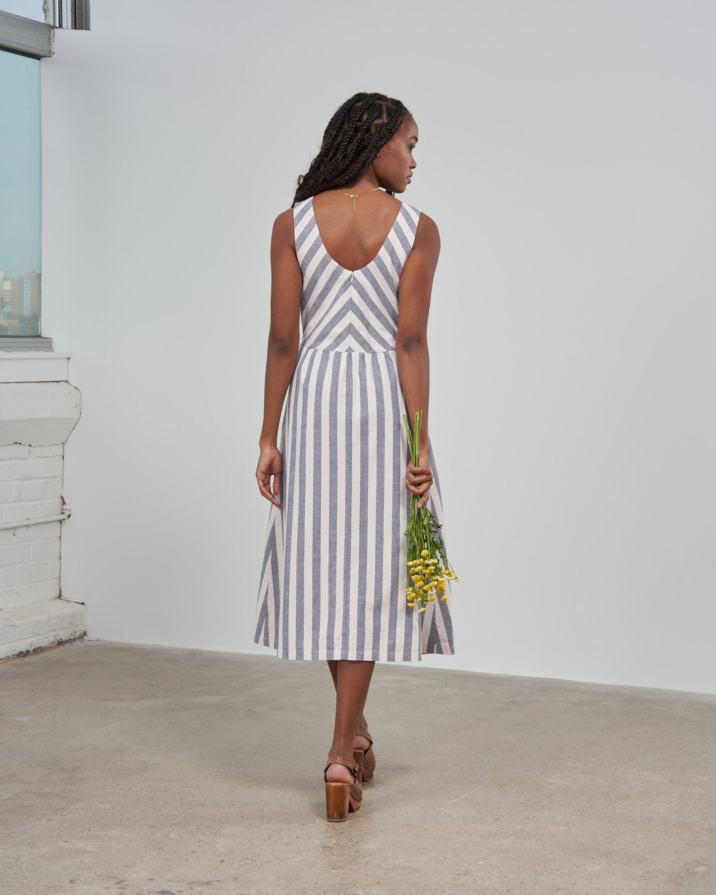 SoftHemp™ Chambray Midi Dress