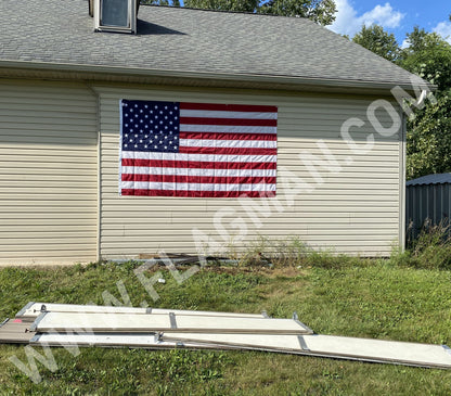 Nylon American Flag with Grommets Along Edges for Wall Hanging - Indoor or Outdoor *Made in USA*