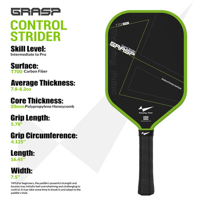 GRASP CONTROL PICKLEBALL PADDLE
