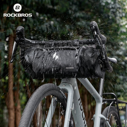 RideMate 100% Waterproof Bike Handlebar Bag 8L Double-sided Opening Expanded Capacity