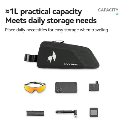 RideMate 100% Waterproof Top Tube Bag 1L