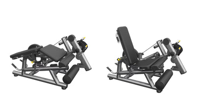Pro Strength Leg Extension / Prone Leg Curl Combo - Muscle D Fitness - Plate Loaded Quad & Hamstring Machine
