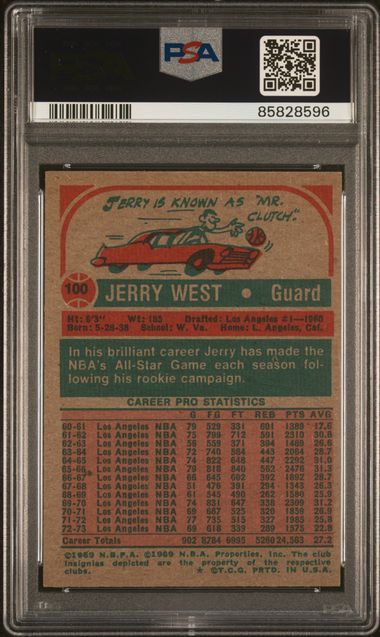 Graded 1973 Topps Jerry West #100 Basketball Card PSA 7 Near Mint