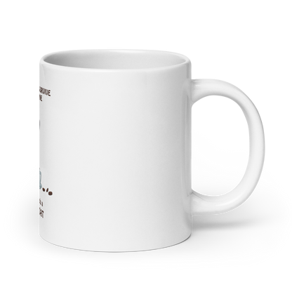 "WOMAN CAN'T SURVIVE ON COFFEE ALONE" COFFEE MUG