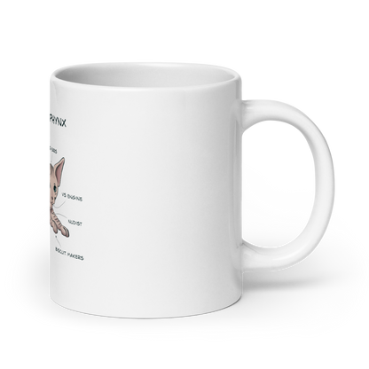 "ANATOMY OF A SPHYNX CAT" COFFEE MUG