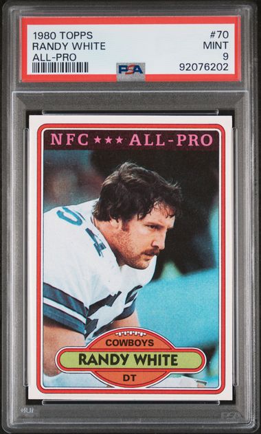 Graded 1980 Topps Randy White #70 Football Card PSA 9 Mint