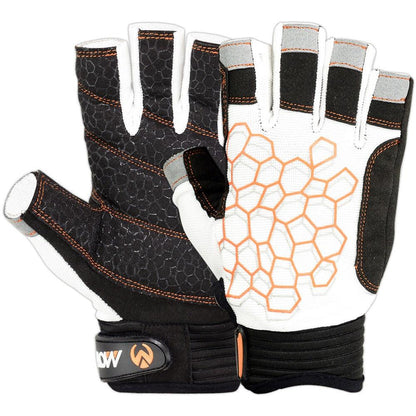 Sailing Gloves With Sticky Palm 3-4 Cut Fingers Kayaking & More Unisex