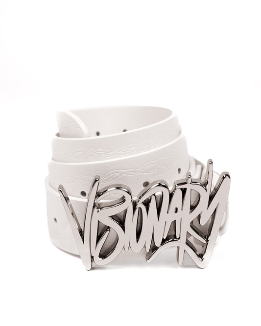 VISIONARY “BARBWIRE ” BELTS ( WHITE)