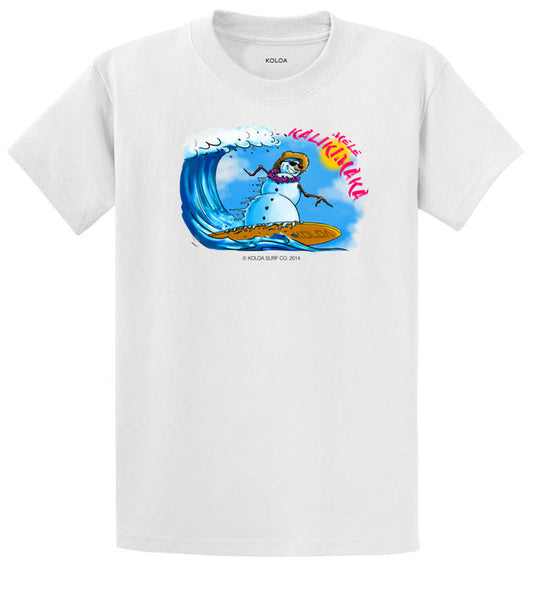 Koloa Surfing Snowman Heavyweight T-Shirt