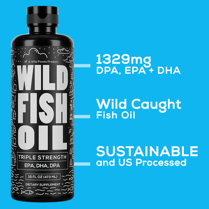Wholesale Case of 6 - Wild Fish Oil, 16oz, Omega-3