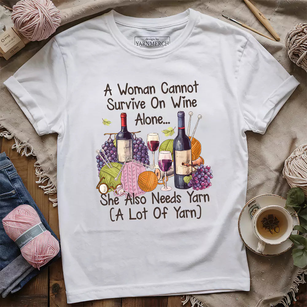 Wine & Yarn Lover T-shirt