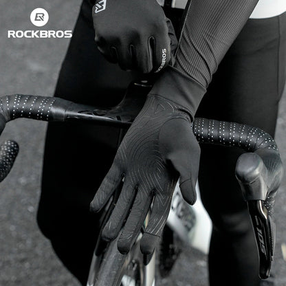 Winter Cycling Gloves Windproof Touch Screen Non-Slip Fleece Lined