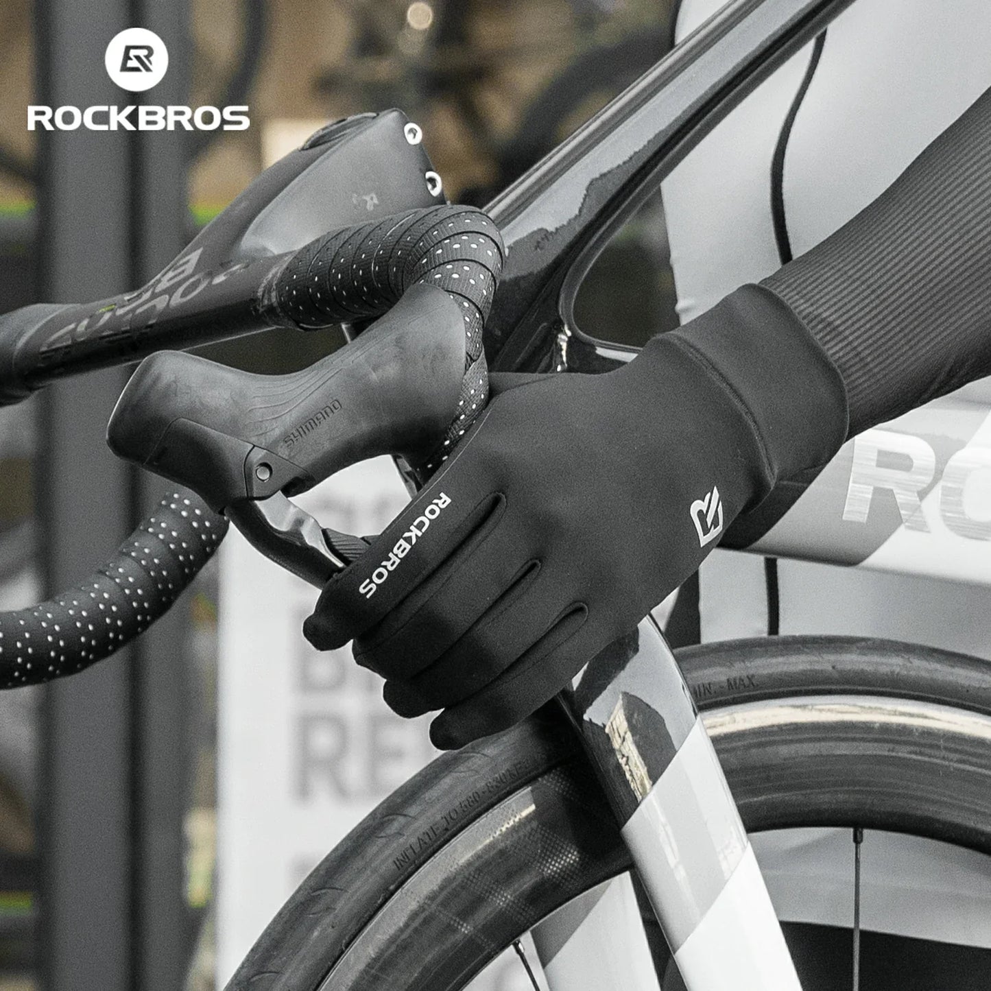 Winter Cycling Gloves Windproof Touch Screen Non-Slip Fleece Lined