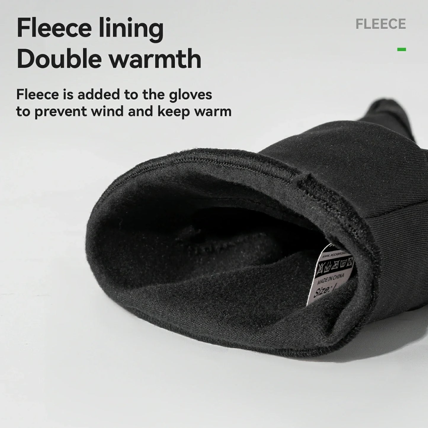 Winter Cycling Gloves Windproof Touch Screen Non-Slip Fleece Lined
