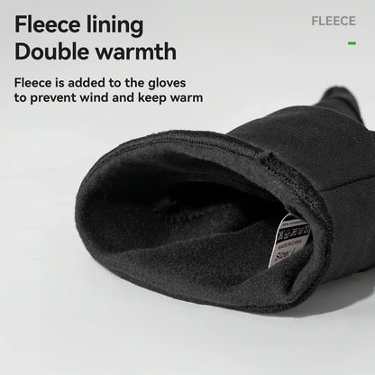 Winter Cycling Gloves Windproof Touch Screen Non-Slip Fleece Lined