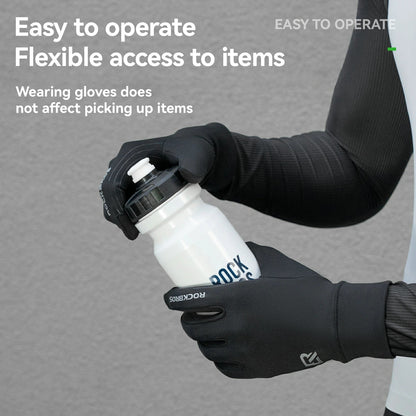 Winter Cycling Gloves Windproof Touch Screen Non-Slip Fleece Lined