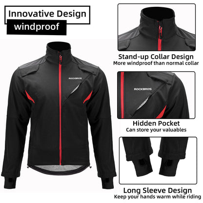Winter Jacket & Pants Men's Windproof Cycling Suit