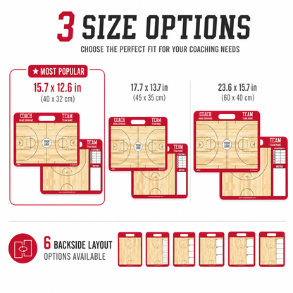 Custom WNBA Basketball Coaching Board 15.7 x 12.6 in (Magnetic)