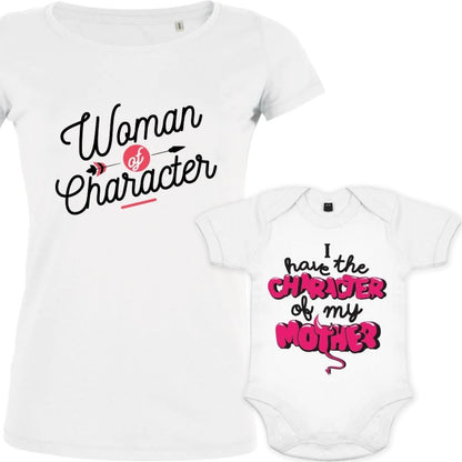 Character of a Strong Mom and Child Organic Cotton Family Set (Set of 2)