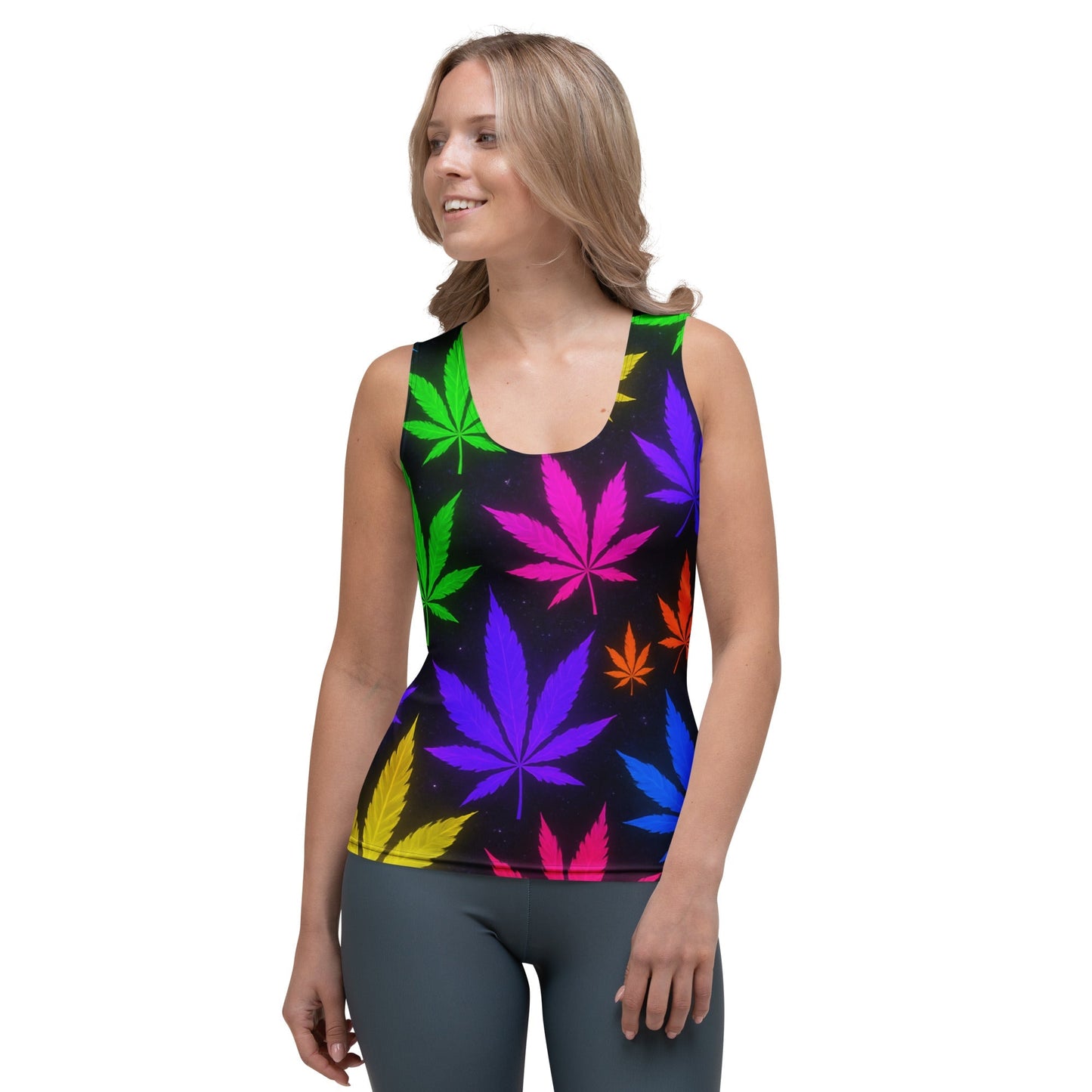 Woman's Galaxy Weed Tank Top