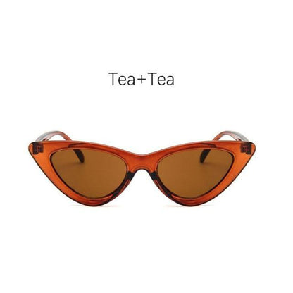 Women Elegant Black Summer Sunglasses Stylish New Popular Cat Eye Design Sunglasses For Woman New Small Eyewear Shades For Women Retro Summer Design Glasses