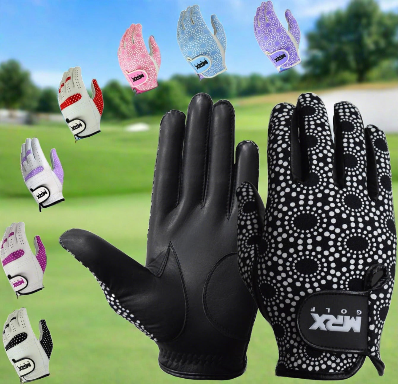 MRX Women's Golf Gloves Left & Right Hand Cabretta Leather Golfer Glove