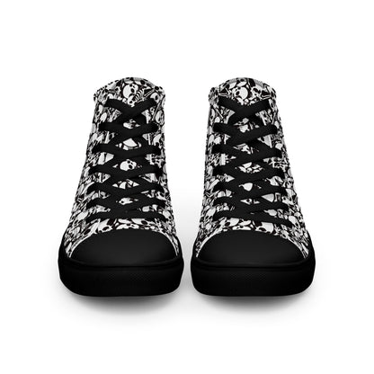 Skull and Bones Ossuary Women’s High Top Canvas Shoes