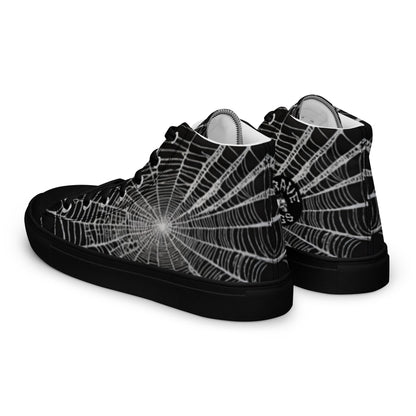 Spider Web Women’s High Top Canvas Shoes