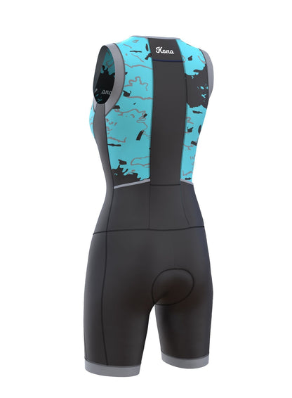 Women’s Kona Assault Triathlon Race Suit — Sleeveless Performance Tri Suit