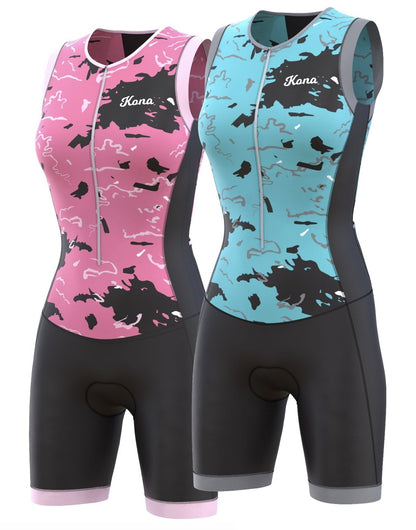 Women’s Kona Assault Triathlon Race Suit — Sleeveless Performance Tri Suit
