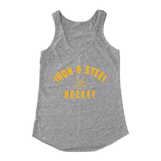 Iron & Steel Hockey Womens Racerback Tank Top