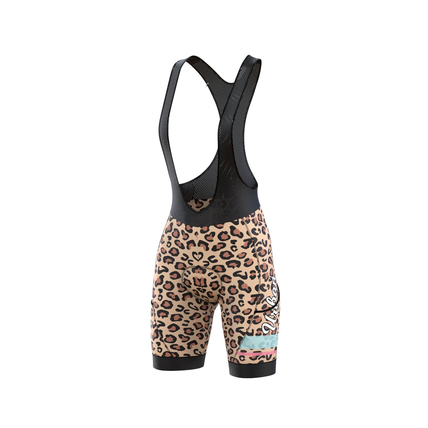 Women’s Urban Leopard Print Cycling Kit — Performance Jersey & Bib Shorts