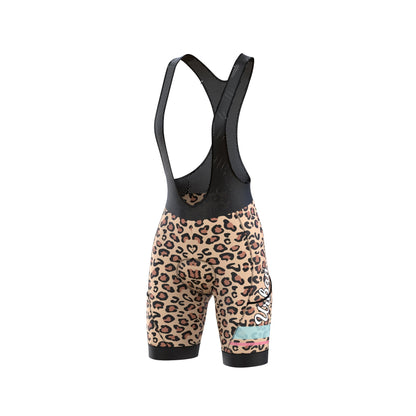 Women’s Urban Leopard Print Cycling Kit — Performance Jersey & Bib Shorts